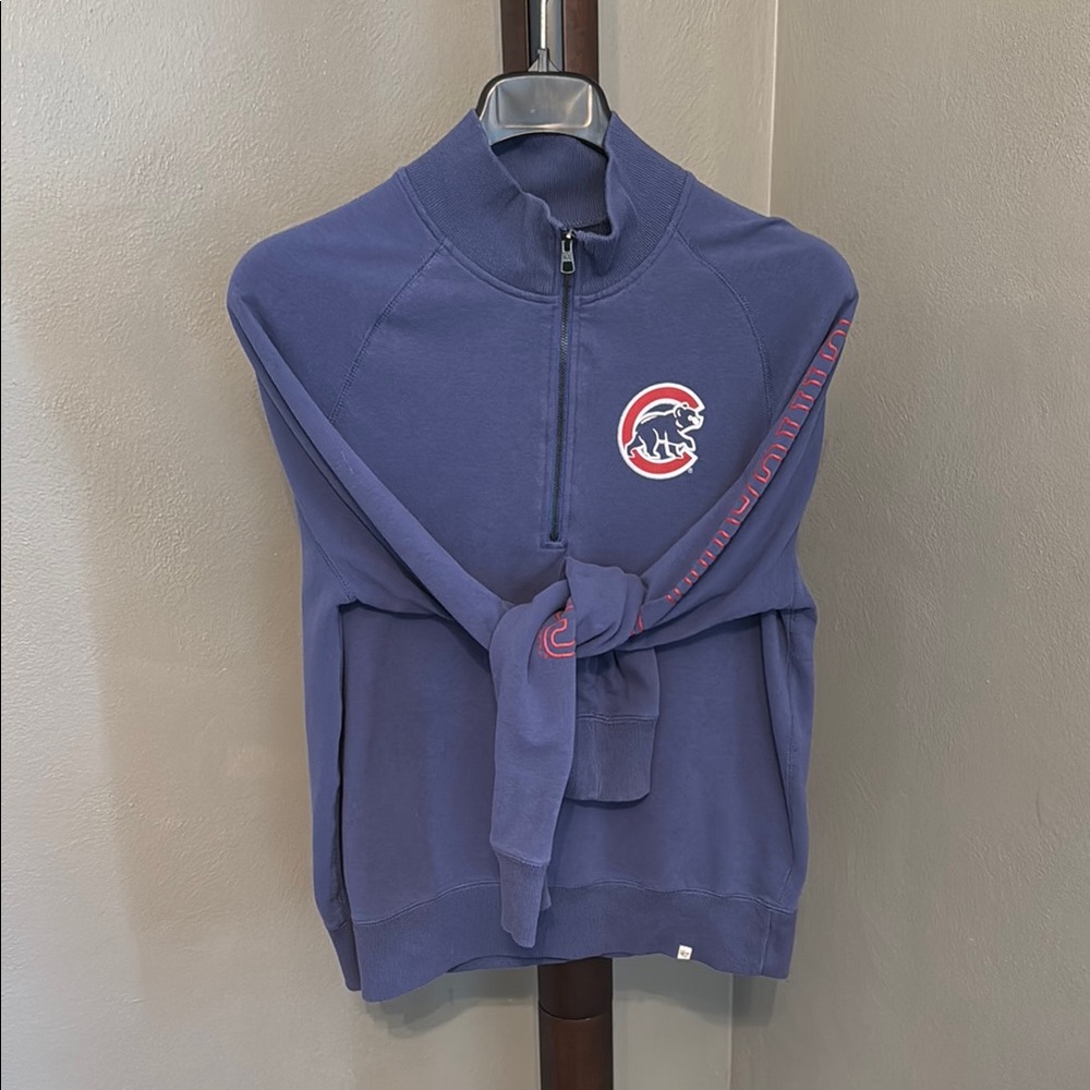 Chicago Cubs Blue Quarter-Zip Sweatshirt